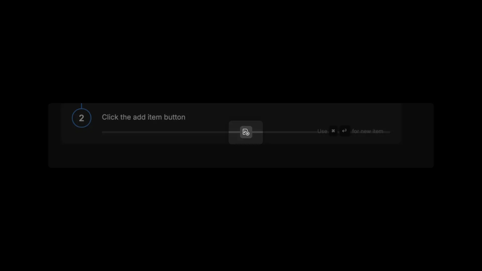 DocsHound Content Blocks Editing Tools - Step 2: Click the add item button