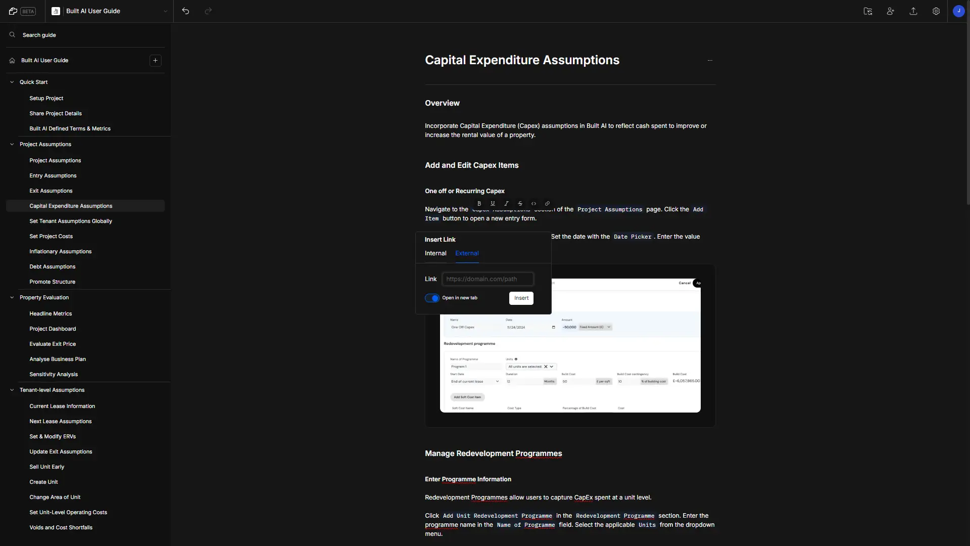 DocsHound Edit Articles - Capital Expenditure Assumptions