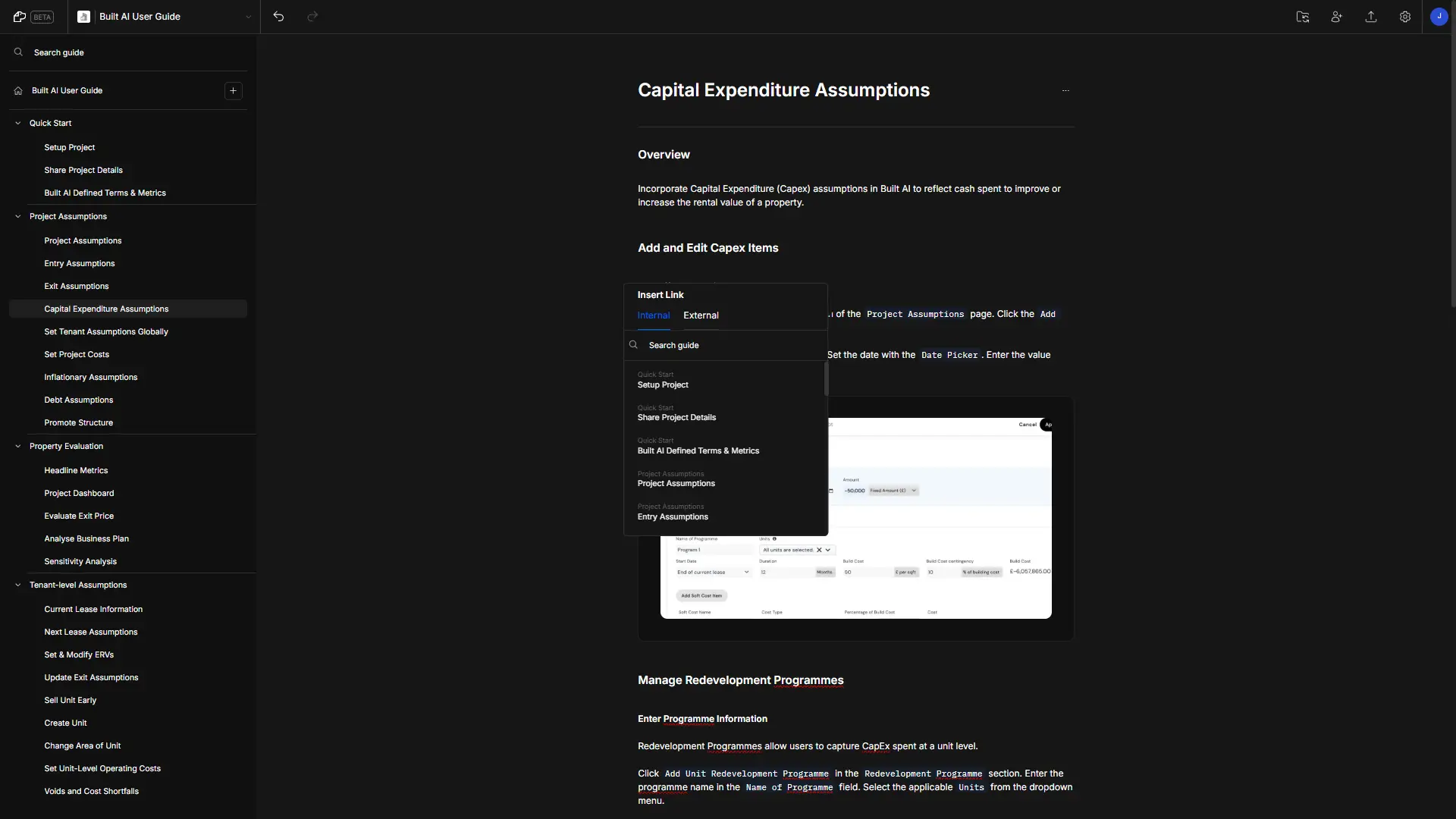 DocsHound Edit Articles - Capital Expenditure Assumptions