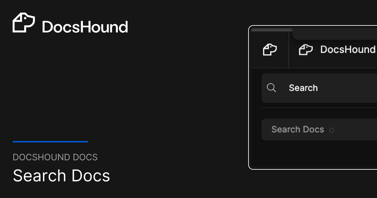 Search Docs | DocsHound Docs