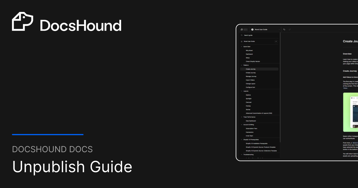 Unpublish Guide | DocsHound Docs
